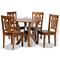 Baxton Studio Valda Modern and Contemporary Transitional Walnut Brown Finished Wood 5-Piece Dining Set 178-11383-10899-Zoro - alternate 8